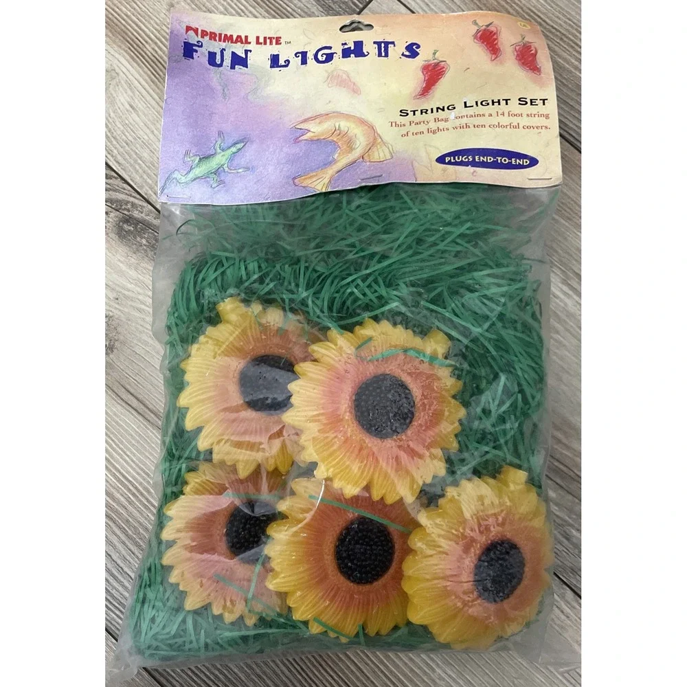 Sunflower String Lights Primal‎ Lite Fun Lights Y2K 90s Bohemian 12 Ft